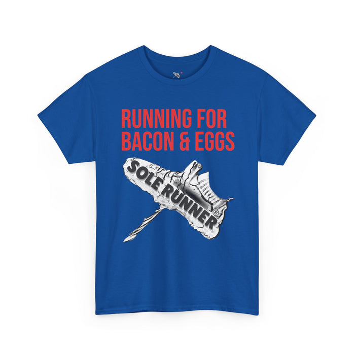 Running For Bacon & Eggs: Unisex Heavy Cotton Tee
