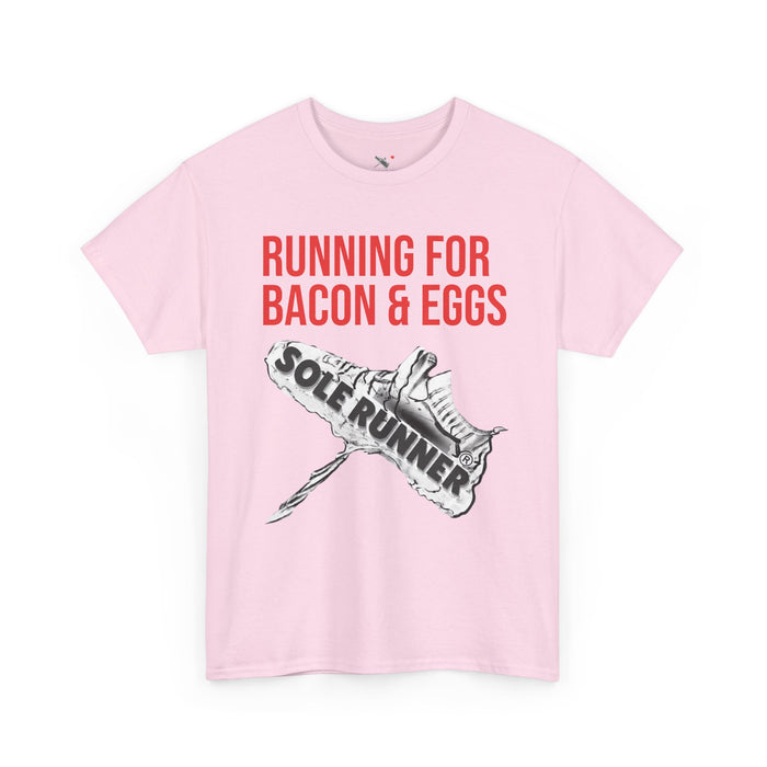 Running For Bacon & Eggs: Unisex Heavy Cotton Tee