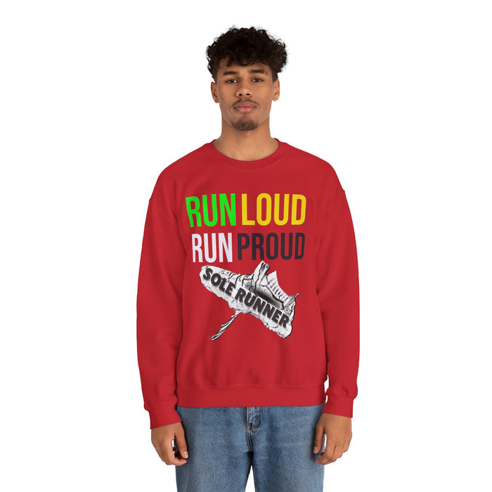 Run Loud Run Proud: Unisex Heavy Blend™ Crewneck Sweatshirt