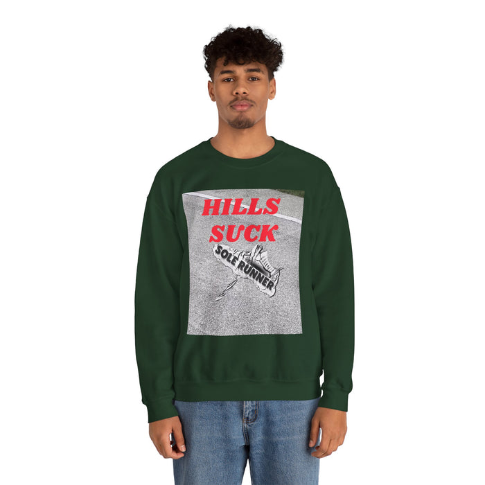 Hills Suck: Unisex Heavy Blend™ Crewneck Sweatshirt