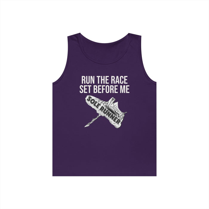 Run The Race Set Before Me: Unisex Heavy Cotton Tank Top