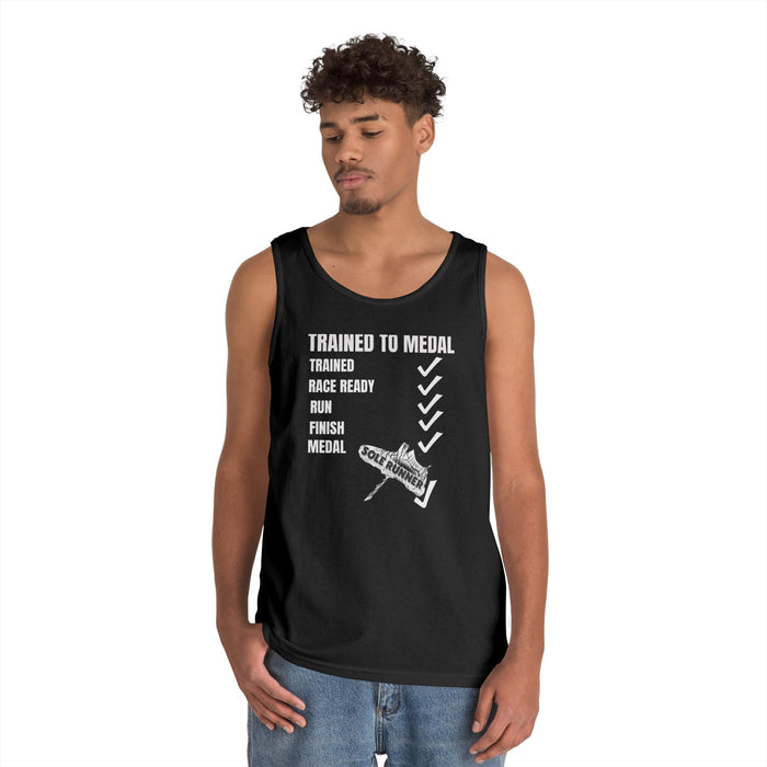 Trained To Medal: Unisex Heavy Cotton Tank Top