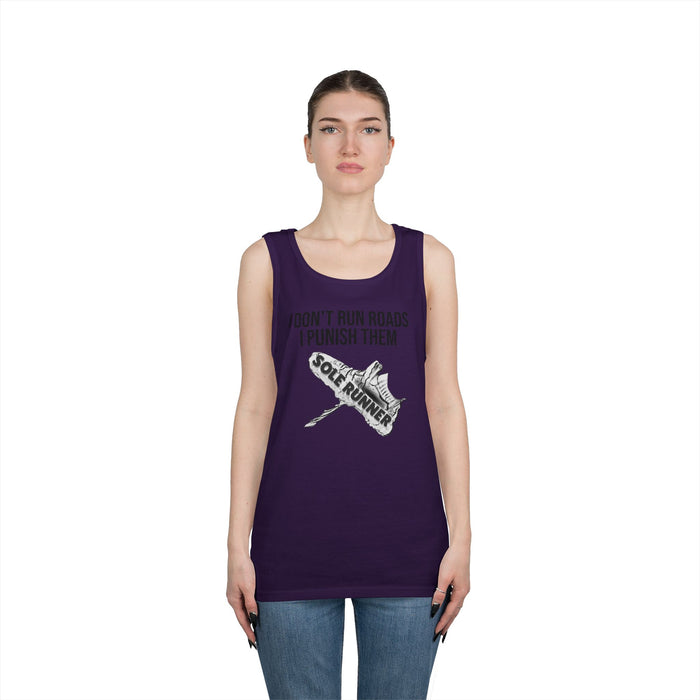 I Don't Run Roads. I Punish Them: Unisex Heavy Cotton Tank Top