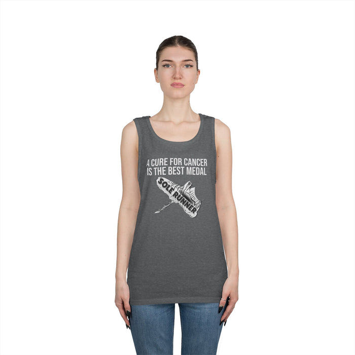 A Cure For Cancer Is The Best Medal: Unisex Heavy Cotton Tank Top