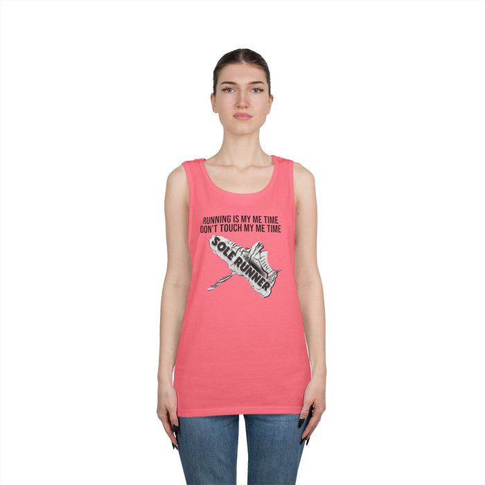 Running Is My Me Time. Don't Touch My Me Time: Unisex Heavy Cotton Tank Top