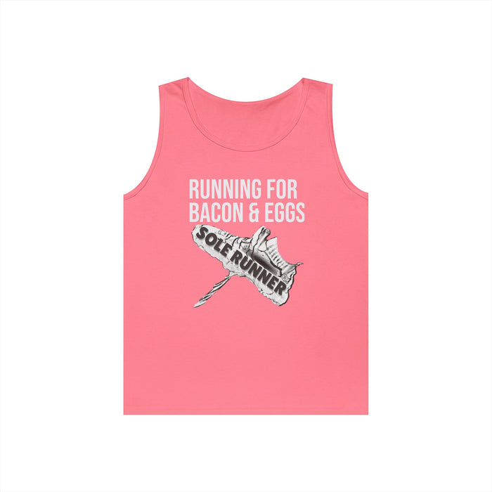 Running For Bacon & Eggs: Unisex Heavy Cotton Tank Top