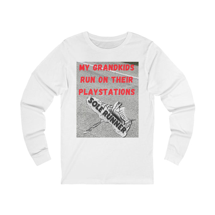 My Grandkids Run On Their Playstations: Unisex Jersey Long Sleeve Tee