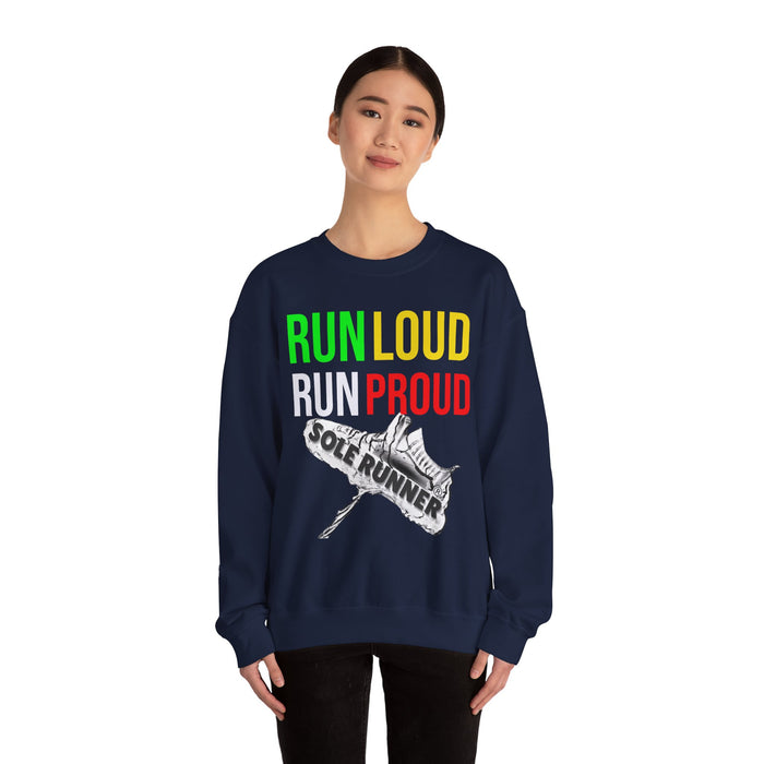 Run Loud Run Proud: Unisex Heavy Blend™ Crewneck Sweatshirt