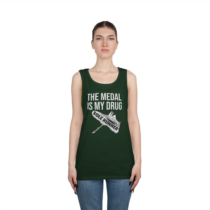 The Medal Is My Drug; Unisex Heavy Cotton Tank Top