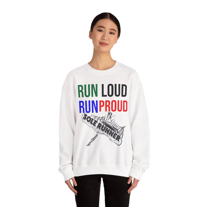 Run Loud Run Proud: Unisex Heavy Blend™ Crewneck Sweatshirt