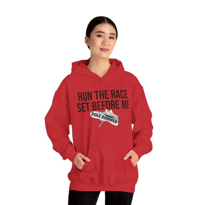 Run The Race Set Before Me: Unisex Heavy Blend™ Hooded Sweatshirt