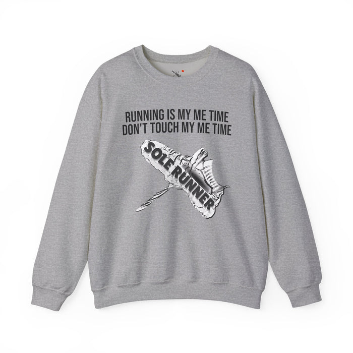 Running Is My Me Time. Don't Touch My Me Time: Unisex Heavy Blend™ Crewneck Sweatshirt
