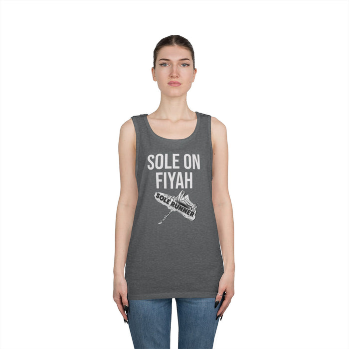 Sole On Fiyah: Unisex Heavy Cotton Tank Top