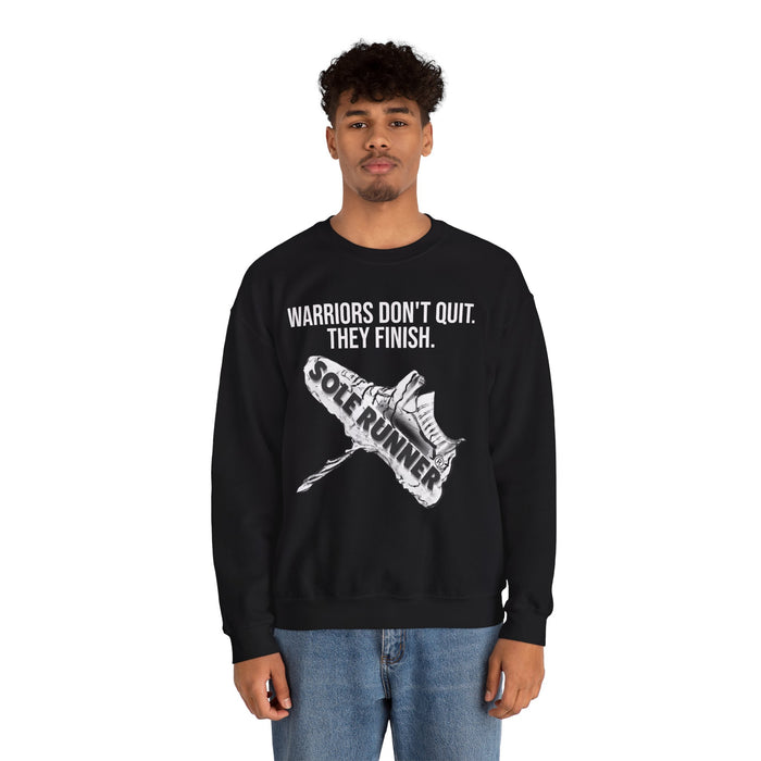 Warriors Don't Quit. They Finish.: Unisex Heavy Blend™ Crewneck Sweatshirt