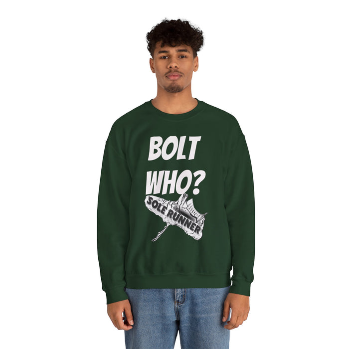 Bolt Who?: Unisex Heavy Blend™ Crewneck Sweatshirt