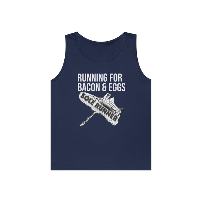 Running For Bacon & Eggs: Unisex Heavy Cotton Tank Top
