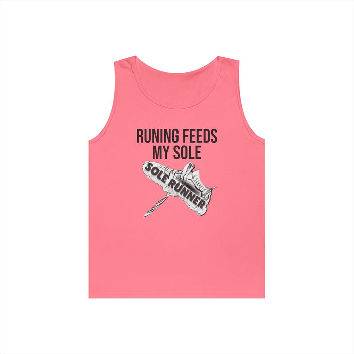 Running Feeds My Sole: Unisex Heavy Cotton Tank Top