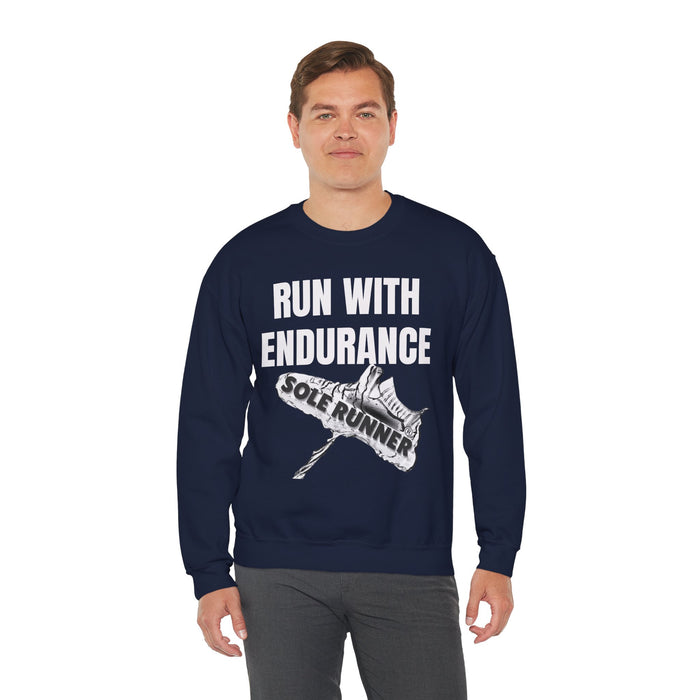 Run With Endurance: Unisex Heavy Blend™ Crewneck Sweatshirt