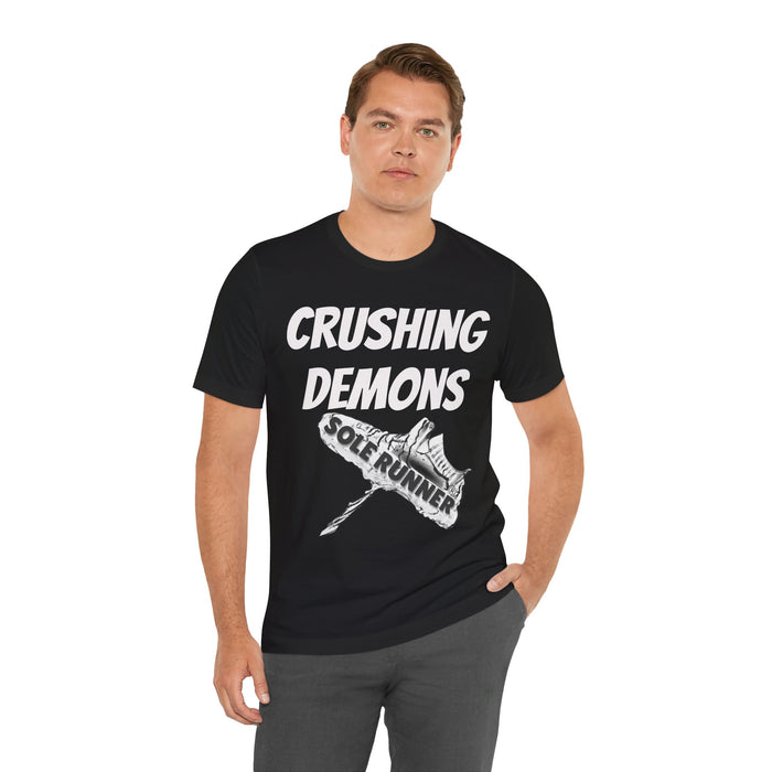 Crushing Demons: Unisex Jersey Short Sleeve Tee