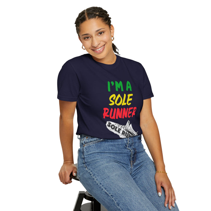 I'm A Sole Runner®-Rasta Colors: Unisex Garment-Dyed T-shirt
