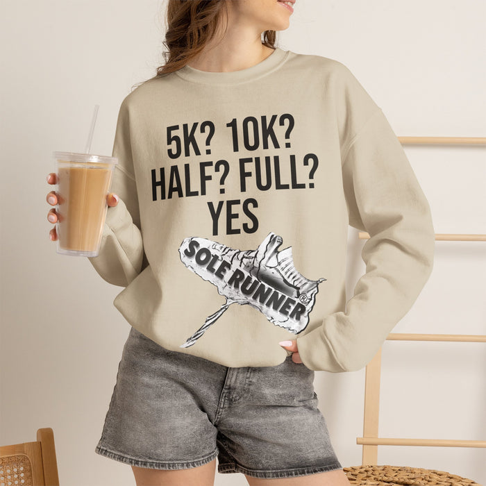 5k? 10k? Half? Full? Yes: Unisex Heavy Blend™ Crewneck Sweatshirt