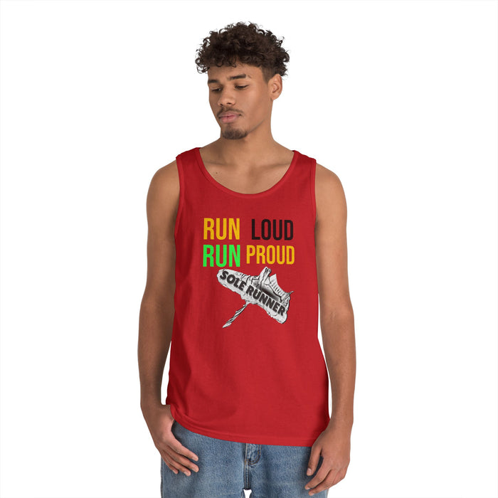 Run Loud Run Proud: Unisex Heavy Cotton Tank Top