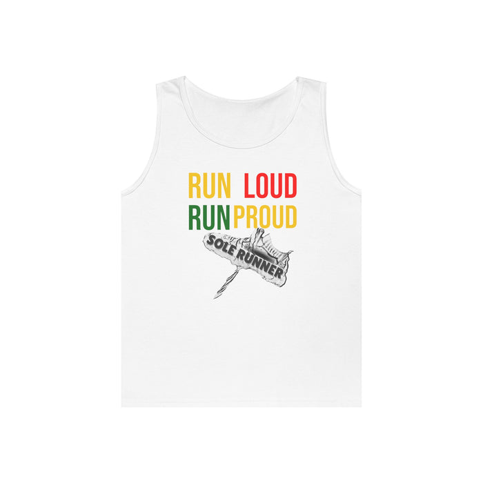 Run Loud Run Proud: Unisex Heavy Cotton Tank Top