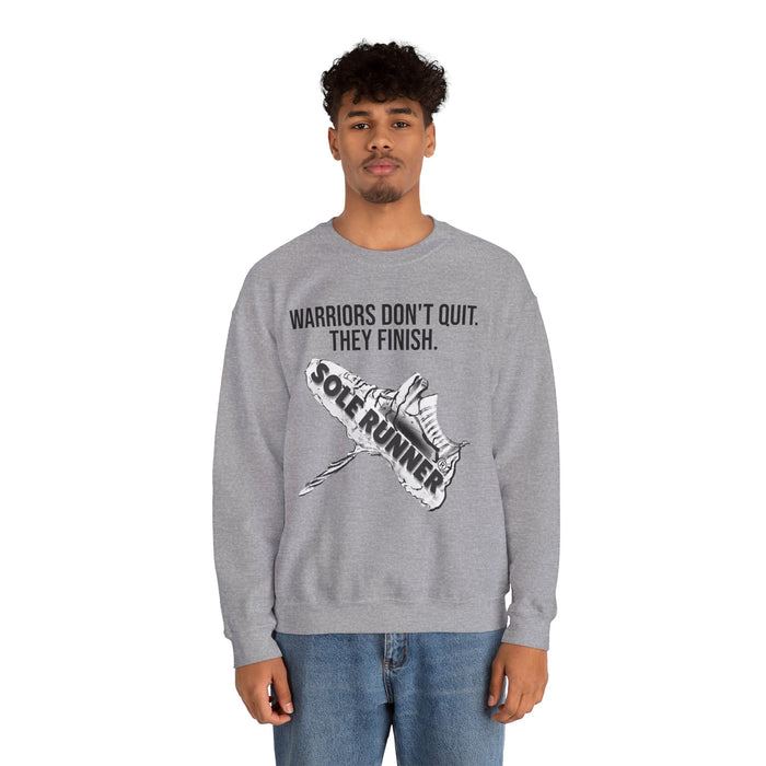Warriors Don't Quit. They Finish.: Unisex Heavy Blend™ Crewneck Sweatshirt
