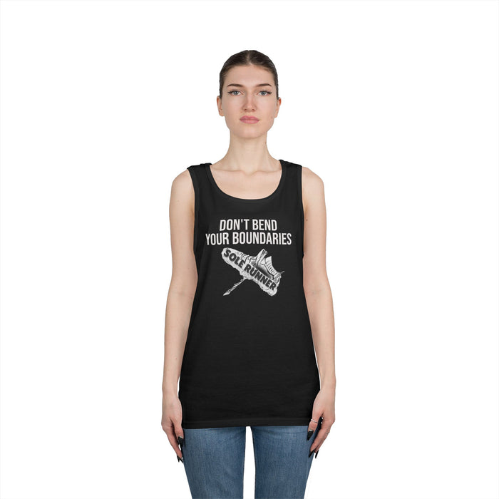 Don't Bend Your Boundaries: Unisex Heavy Cotton Tank Top