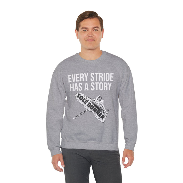 Every Stride Has A Story: Unisex Heavy Blend™ Crewneck Sweatshirt
