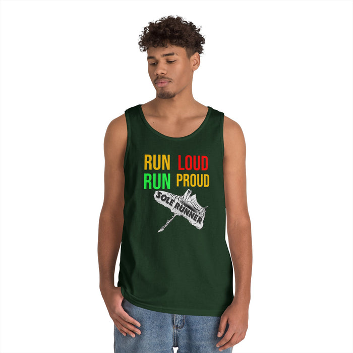 Run Loud Run Proud: Unisex Heavy Cotton Tank Top