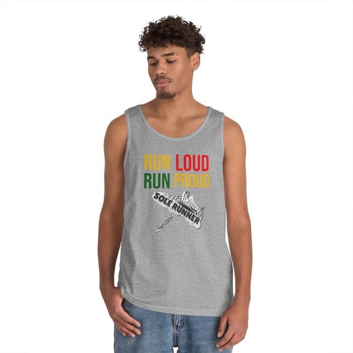 Run Loud Run Proud: Unisex Heavy Cotton Tank Top