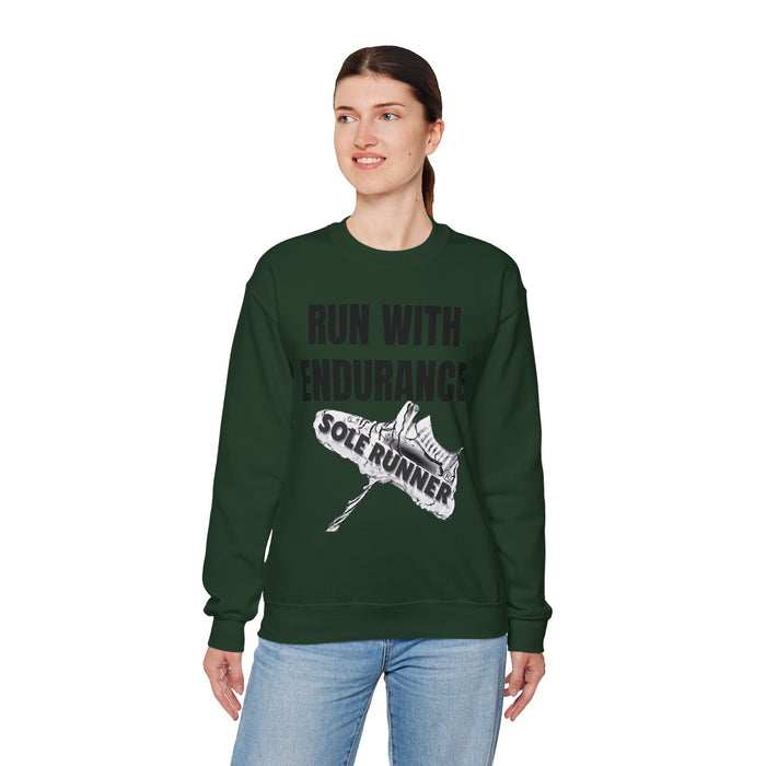 Run With Endurance: Unisex Heavy Blend™ Crewneck Sweatshirt