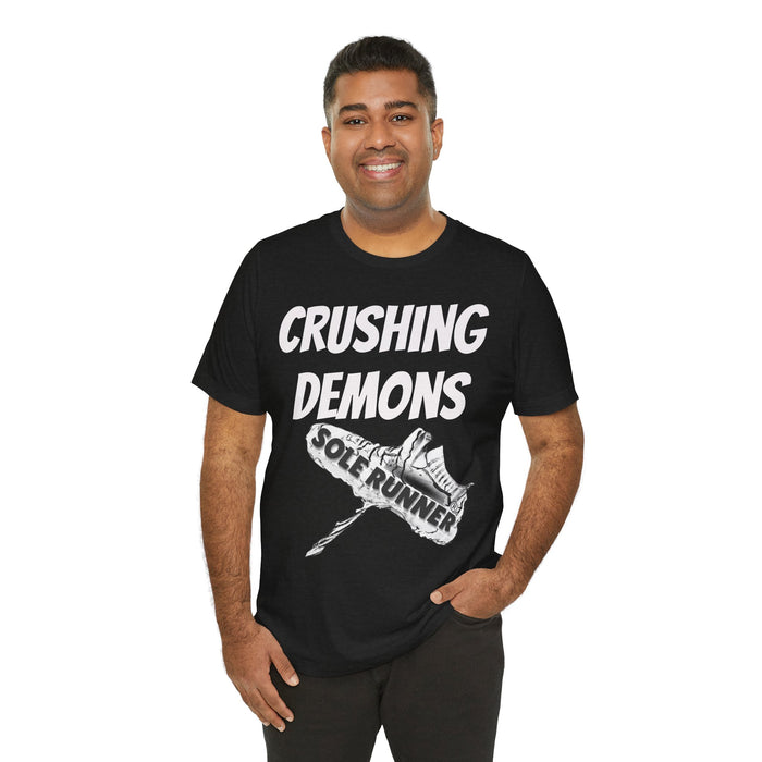 Crushing Demons: Unisex Jersey Short Sleeve Tee
