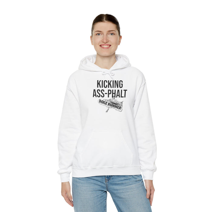 Kicking Ass-Phalt: Unisex Heavy Blend™ Hooded Sweatshirt