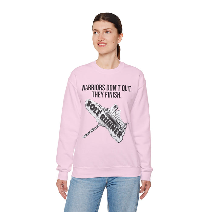 Warriors Don't Quit. They Finish.: Unisex Heavy Blend™ Crewneck Sweatshirt