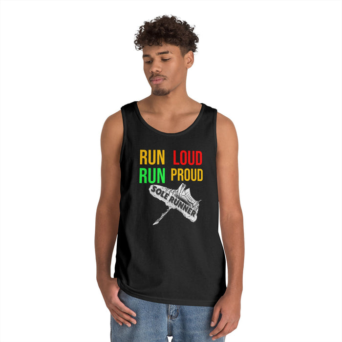 Run Loud Run Proud: Unisex Heavy Cotton Tank Top