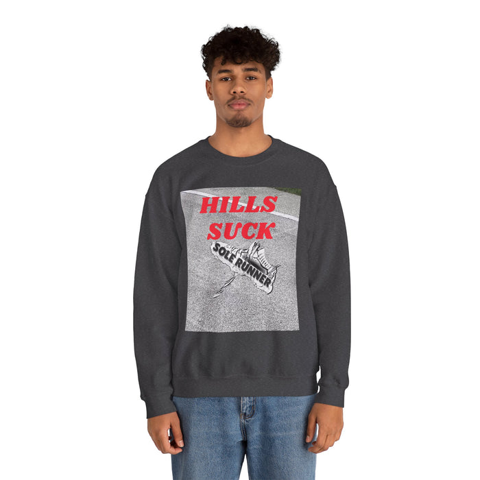 Hills Suck: Unisex Heavy Blend™ Crewneck Sweatshirt