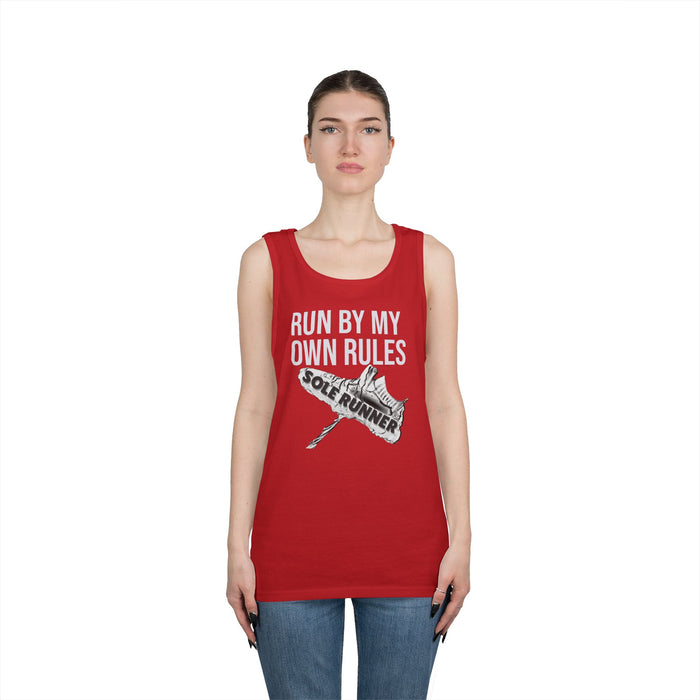 Run By My Own Rules: Unisex Heavy Cotton Tank Top