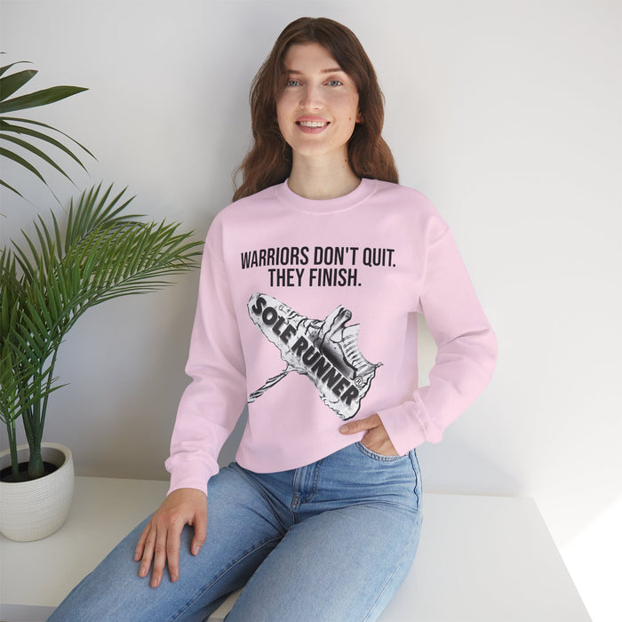 Warriors Don't Quit. They Finish.: Unisex Heavy Blend™ Crewneck Sweatshirt