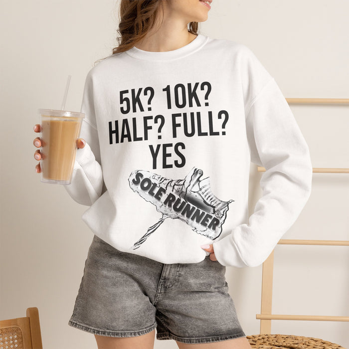 5k? 10k? Half? Full? Yes: Unisex Heavy Blend™ Crewneck Sweatshirt