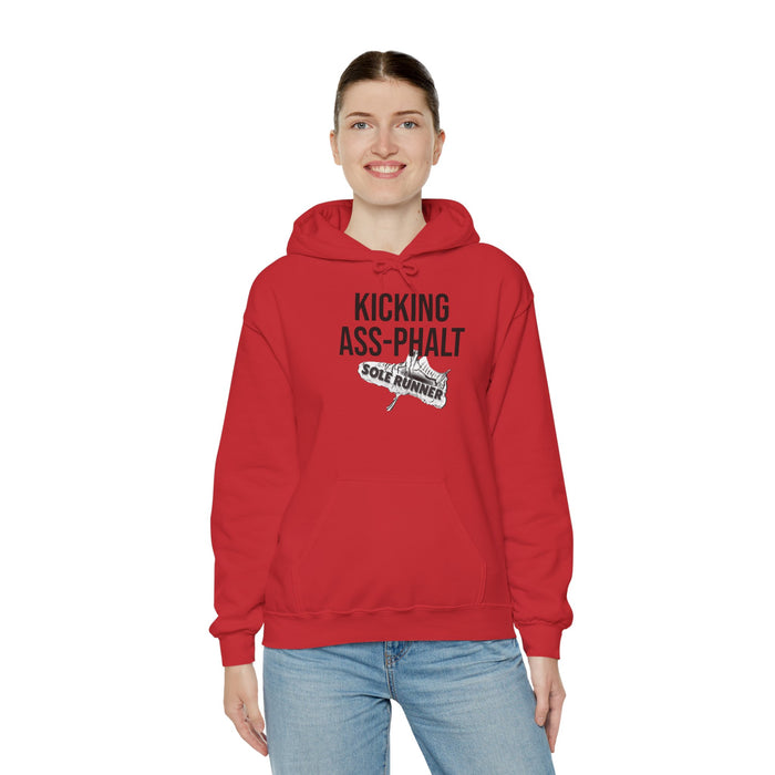Kicking Ass-Phalt: Unisex Heavy Blend™ Hooded Sweatshirt