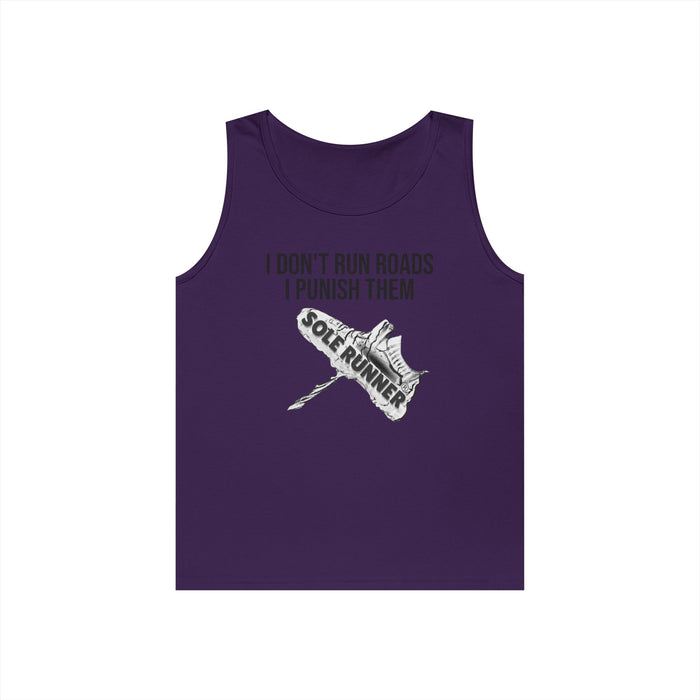 I Don't Run Roads. I Punish Them: Unisex Heavy Cotton Tank Top