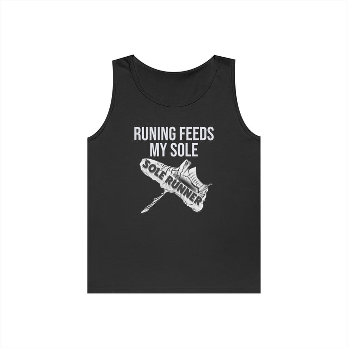 Running Feeds My Sole: Unisex Heavy Cotton Tank Top