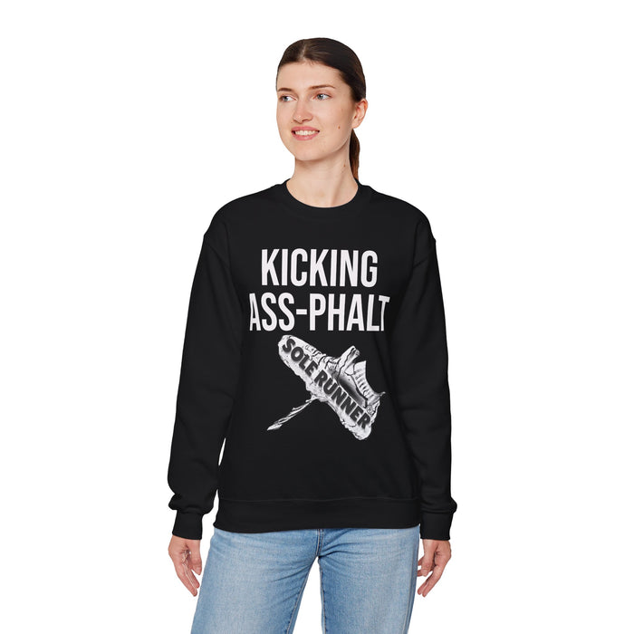 Kicking Ass-Phalt: Unisex Heavy Blend™ Crewneck Sweatshirt