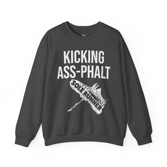 Kicking Ass-Phalt: Unisex Heavy Blend™ Crewneck Sweatshirt
