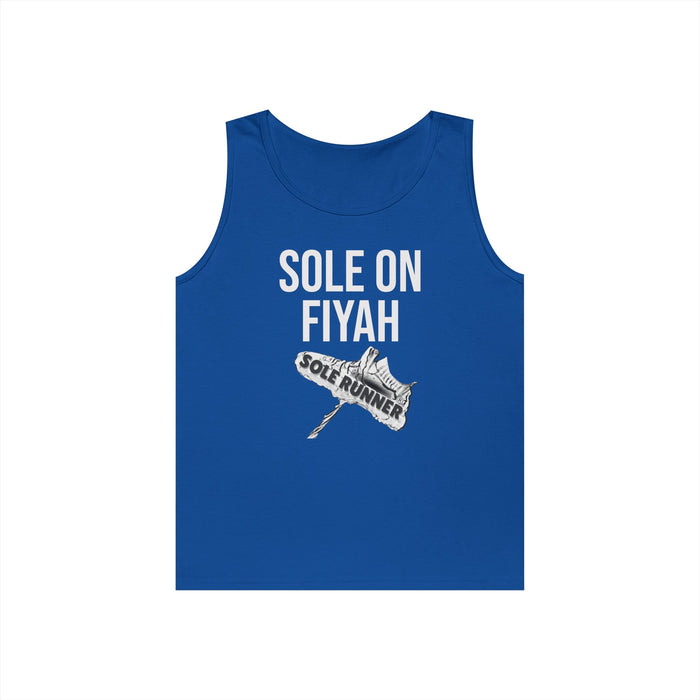 Sole On Fiyah: Unisex Heavy Cotton Tank Top