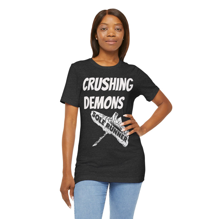 Crushing Demons: Unisex Jersey Short Sleeve Tee