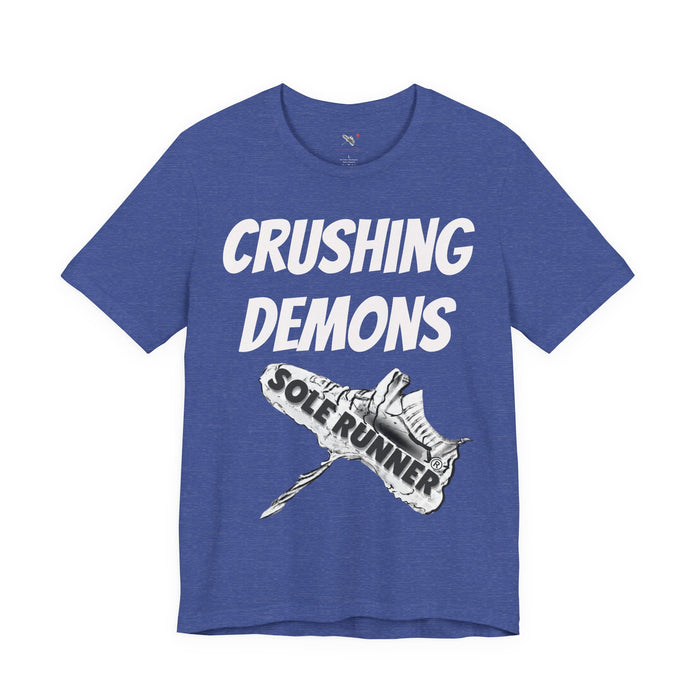 Crushing Demons: Unisex Jersey Short Sleeve Tee