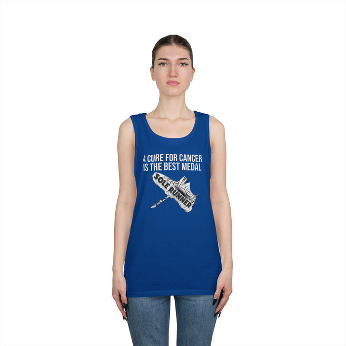 A Cure For Cancer Is The Best Medal: Unisex Heavy Cotton Tank Top